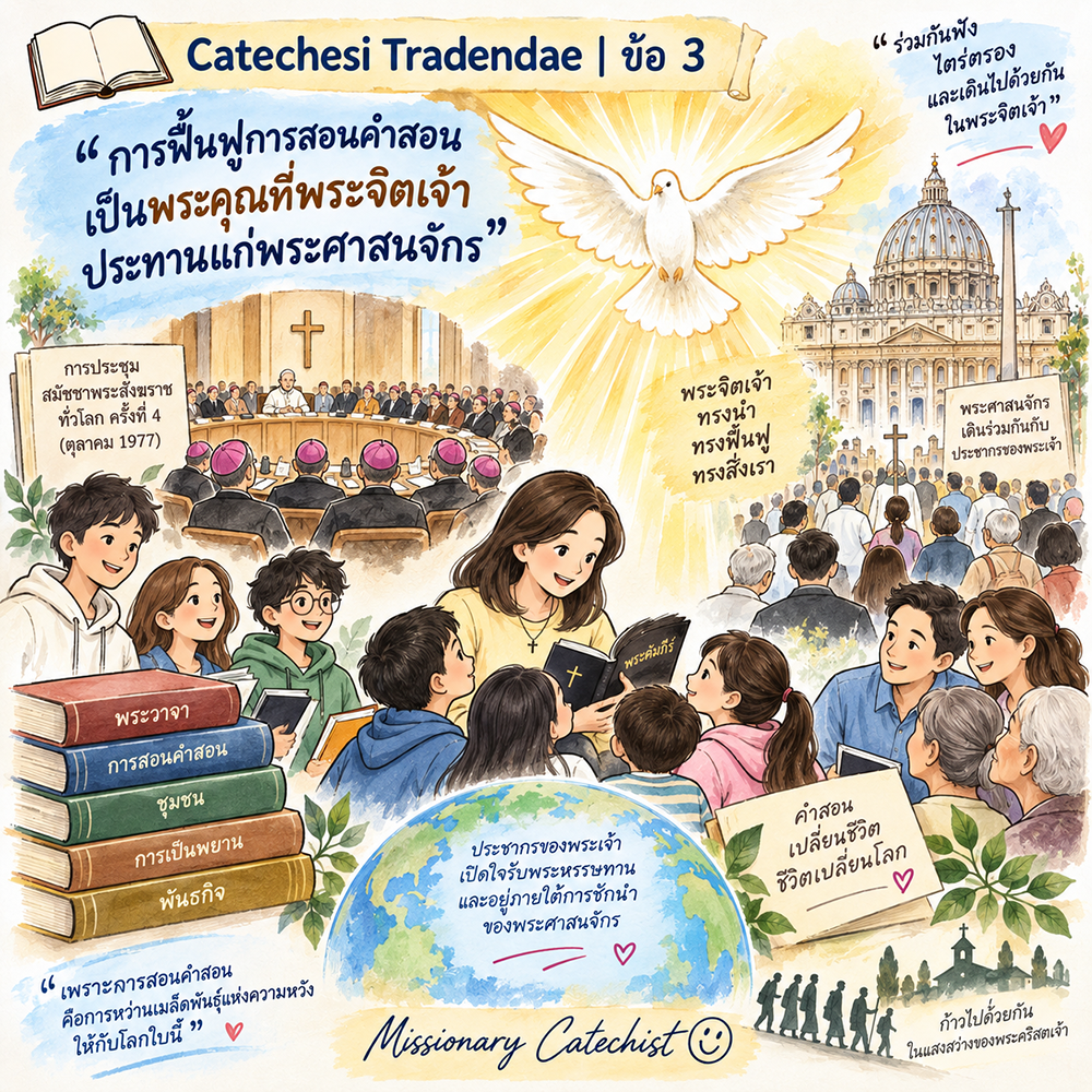 Catechesi Tradendae | ข้อ 3 การประชุมสมัชชาพระสังฆราชทั่วโลกที่สัมฤทธิ์ผล