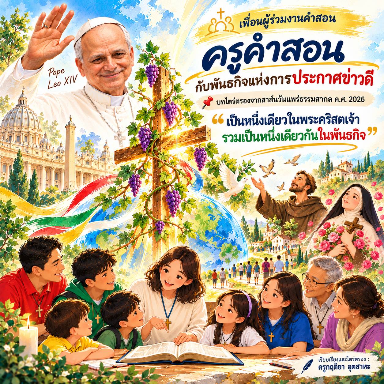 บทไตร่ตรองจากสาส์นวันแพร่ธรรมสากล ค.ศ. 2026 “เป็นหนึ่งเดียวในพระคริสตเจ้า รวมเป็นหนึ่งเดียวกันในพันธกิจ”