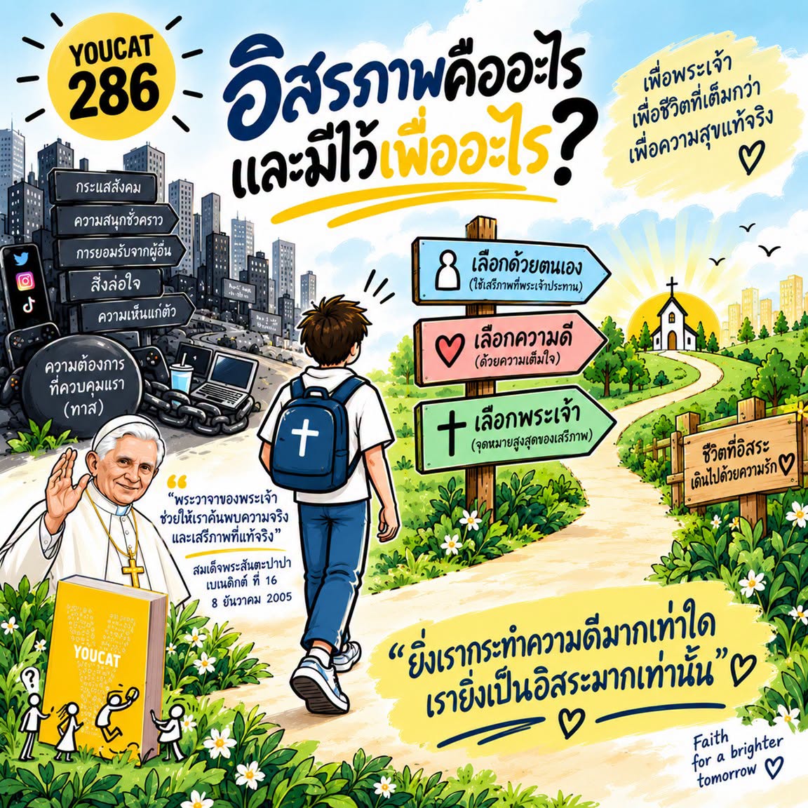 Youcat 286 อิสรภาพคืออะไร และมีไว้เพื่ออะไร?