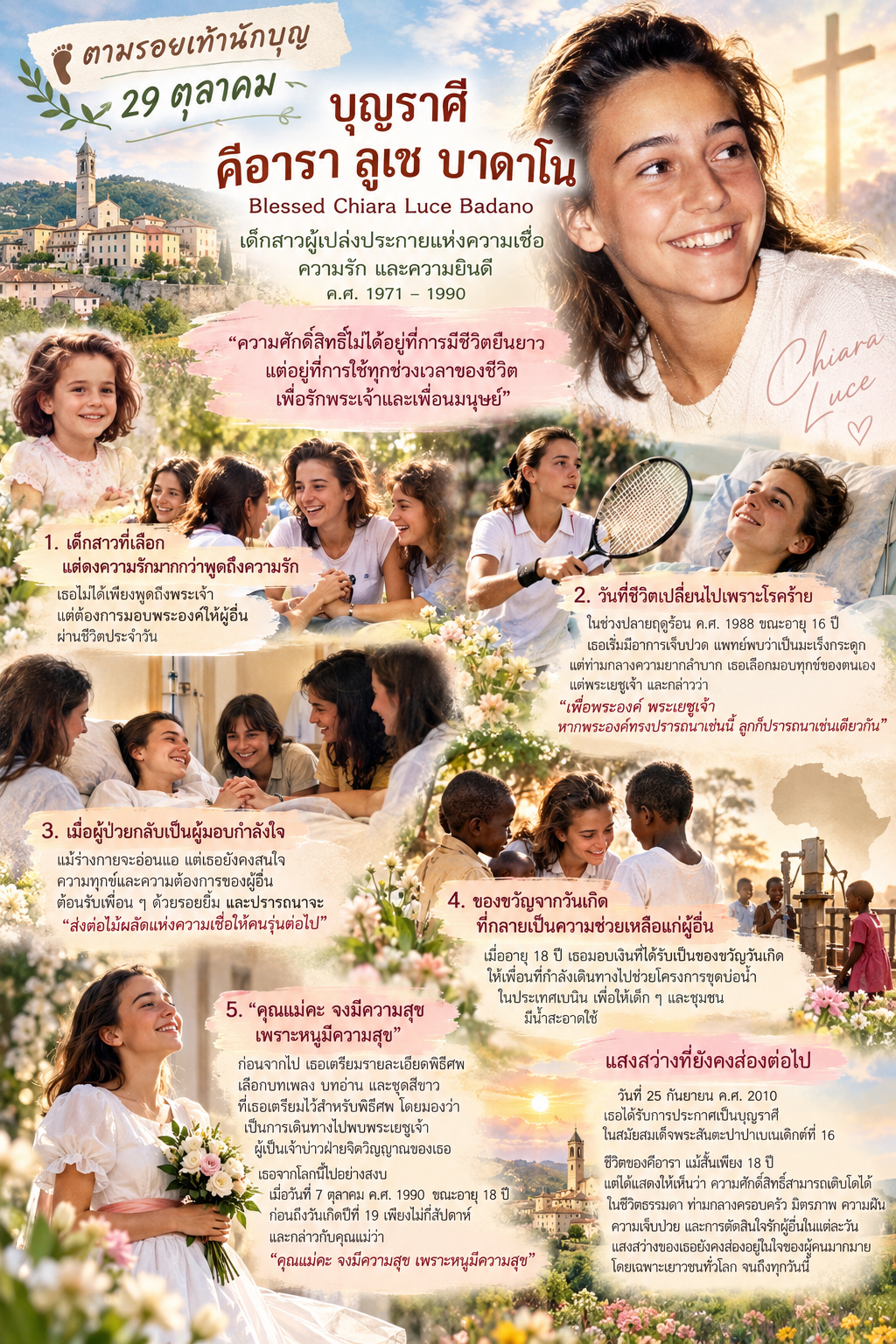บุญราศีเคียร่าลูเช บาดาโน (Blessed Chiara Luce Badano)