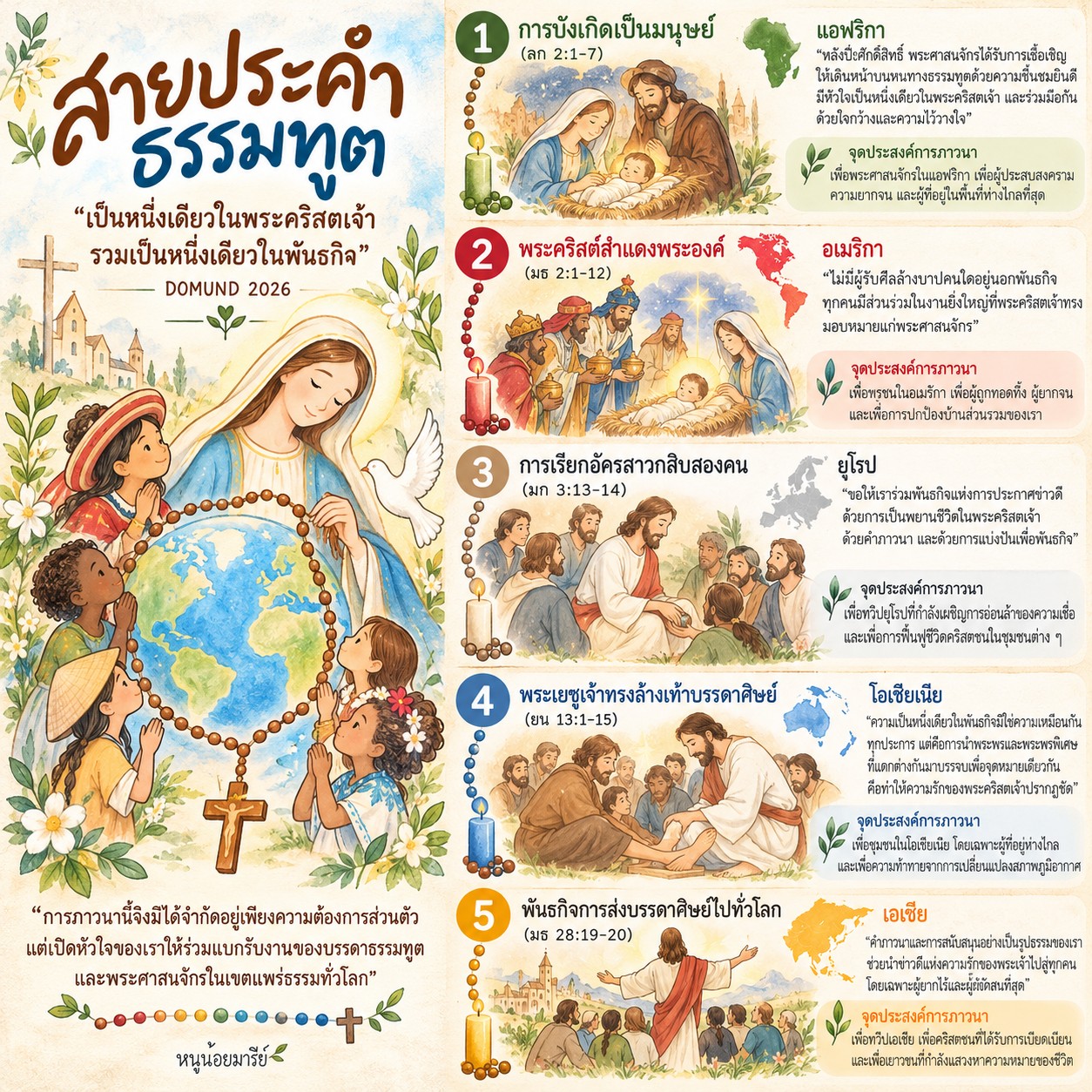 สายประคำธรรมทูต : ภาวนาเพื่อโลกทั้งใบ