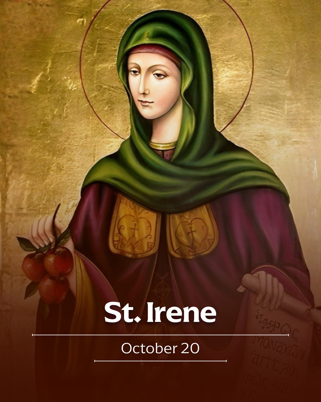 ๒๐ ตุลาคม นักบุญไอรีน Saint Irene